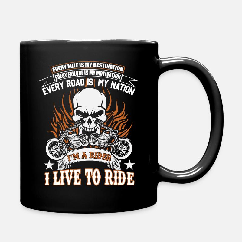 Motorcycle Geschenk Motorradfahrer Rocker Sprüche - Tasse einfarbig - Schwarz