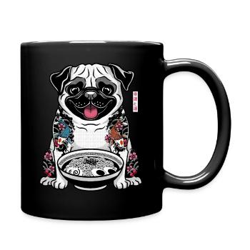 pug ramen tee - Tasse einfarbig - Schwarz - Rechts