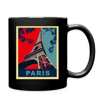 Paris - Tasse einfarbig - Schwarz - Rechts