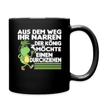 Cannabis Weed Kiffer Geschenk - Tasse einfarbig - Schwarz - Rechts