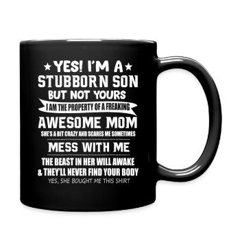 Mother's Day Queen Mom Mom Mom Son - Full Colour Mug - black - Right