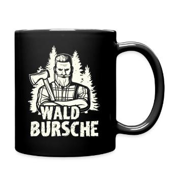 Bûcheron forestier - Mug uni - noir - Droite