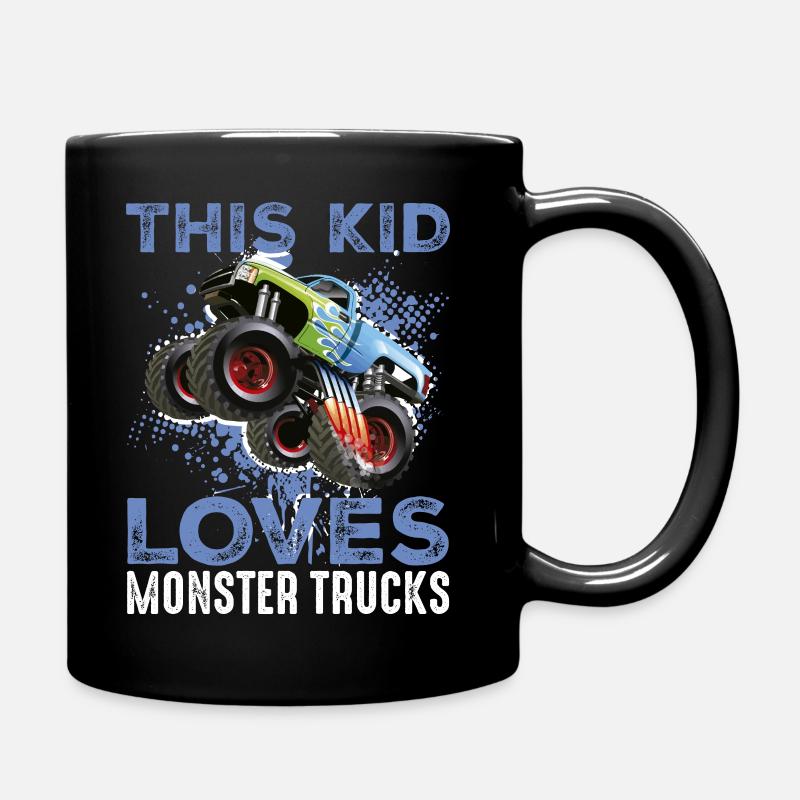 Dieses Kind liebt Monster Trucks - Tasse einfarbig - Schwarz