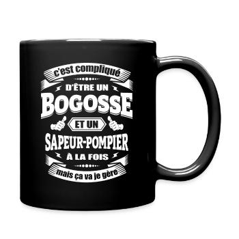 BOGOSSE ET SAPEUR-POMPIER À LA FOIS - Mug uni - noir - Droite