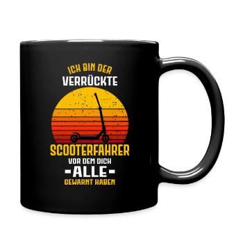 Scooter Stunt Scooter Tretroller Roller E-Scooter - Tasse einfarbig - Schwarz - Rechts