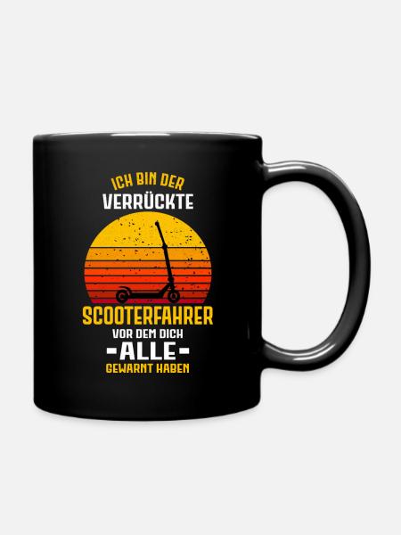 Scooter Stunt Scooter Tretroller Roller E-Scooter - Tasse einfarbig - Schwarz