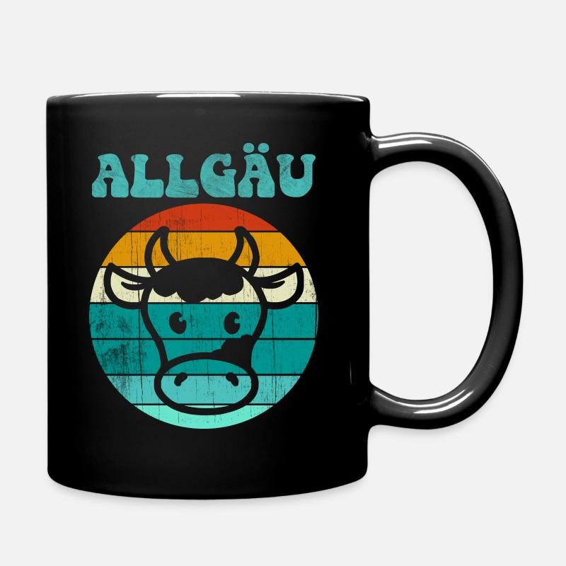 Allgäu Kuh - Tasse einfarbig - Schwarz