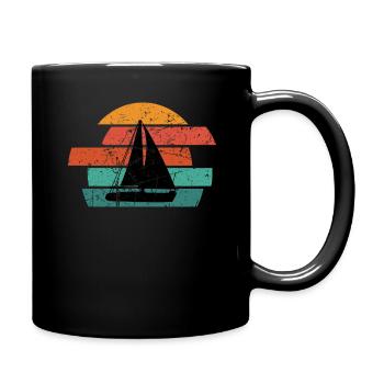 Segeln Segelboot Boot Kapitän Segelschiff Meer See - Tasse einfarbig - Schwarz - Rechts