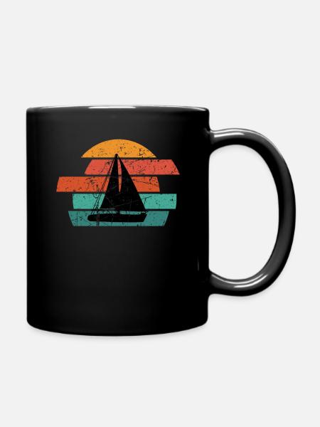 Voile bateau voilier mer mer - Mug uni - noir