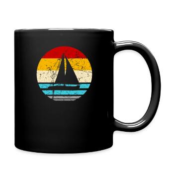 Segeln Segelboot Boot Kapitän Segelschiff Meer See - Tasse einfarbig - Schwarz - Rechts