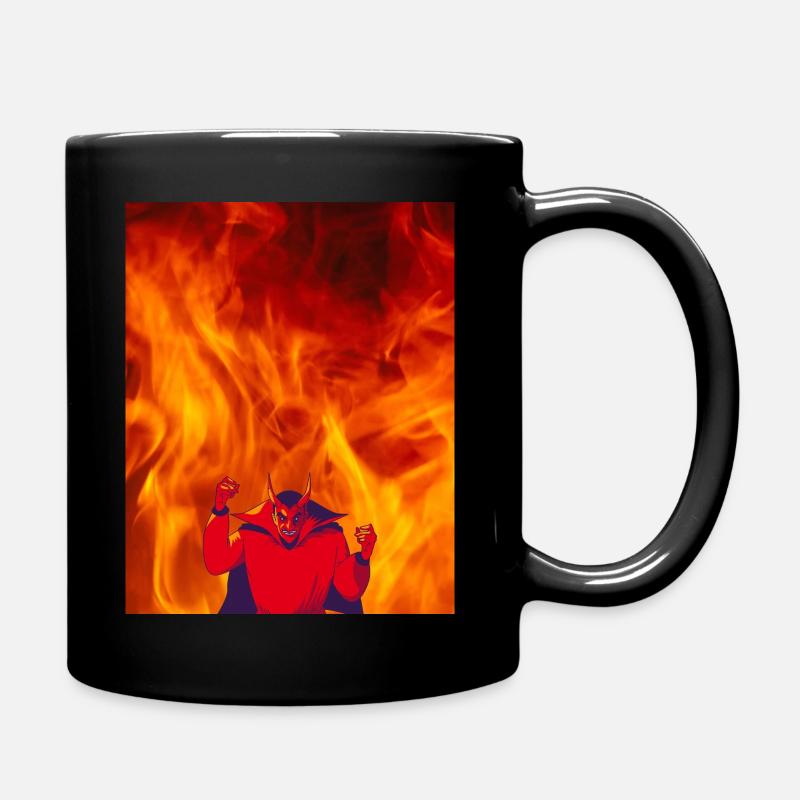 Teufel in der Hölle - Tasse einfarbig - Schwarz