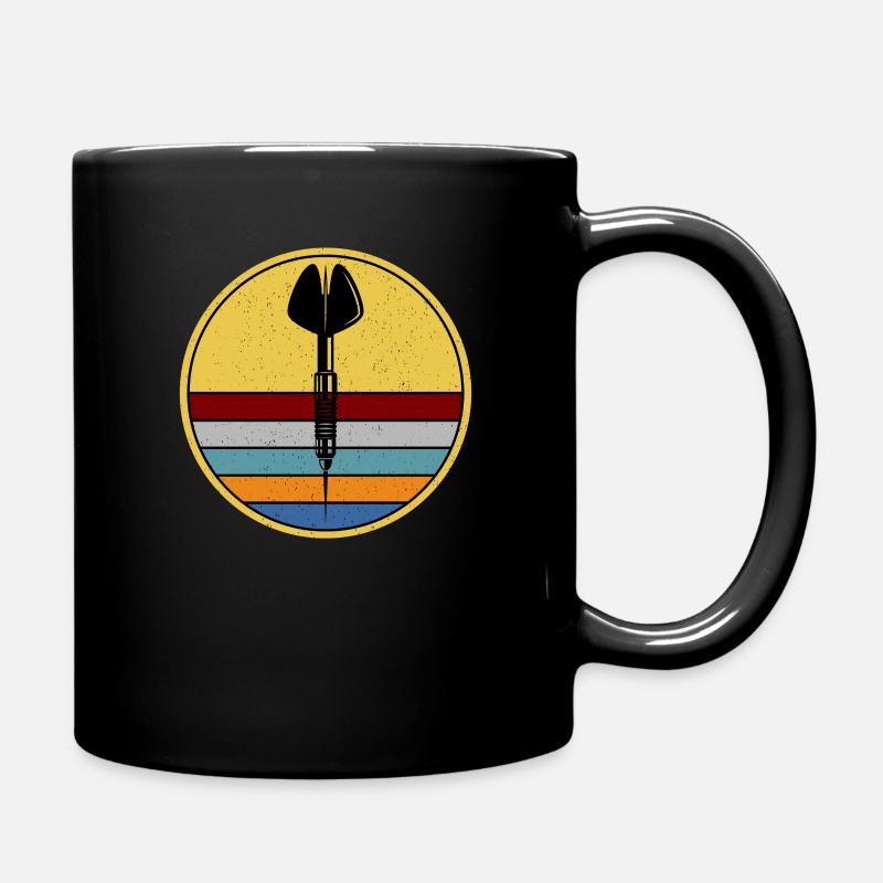 Dart Dart Dart Dart Arrows Funny Hobby Darten - Full Colour Mug - black