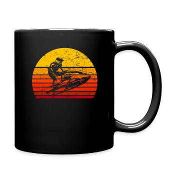 Jetski Water sports Jetboat Beach Waterskiing Sport - Full Colour Mug - black - Right