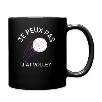 Je Peux Pas J'Ai Volley - Mug uni - noir - Droite