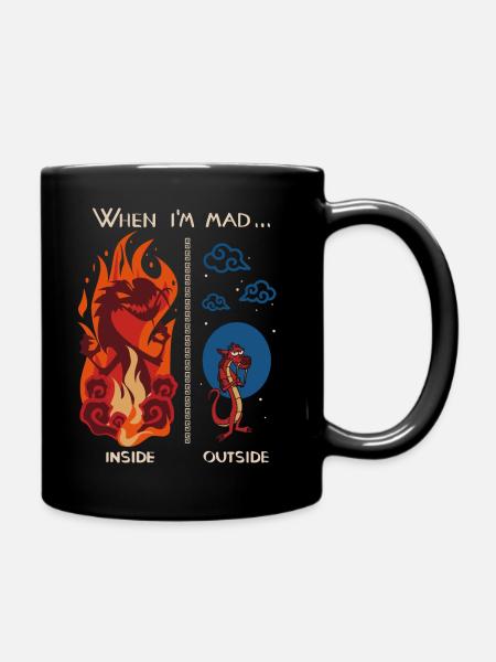 When I'm mad - Full Colour Mug - black