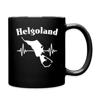 Helgoland ECG Heart Line Heligoland Island Souvenir - Full Colour Mug - black - Right