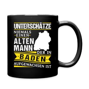 Badisch Dialekt Baden Württemberg - Tasse einfarbig - Schwarz - Rechts