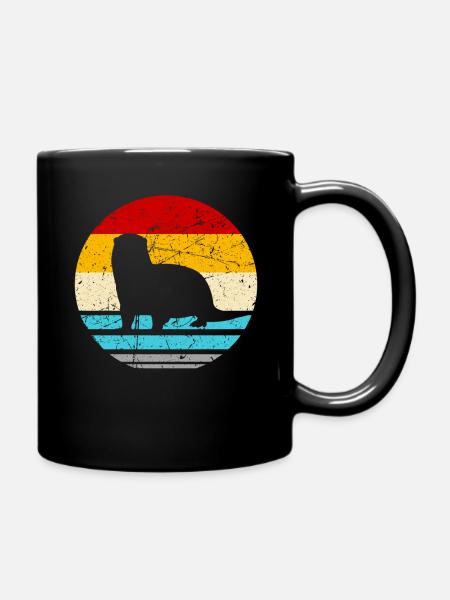 Otter Gift Marten Animal Sea Otter Animal Lover - Full Colour Mug - black