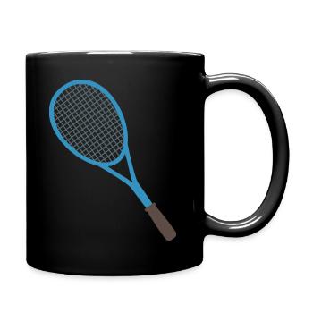 Raquette de tennis - Mug uni - noir - Droite