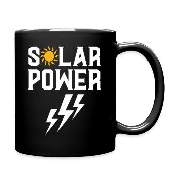 Solar Power Motif - Full Colour Mug - black - Right
