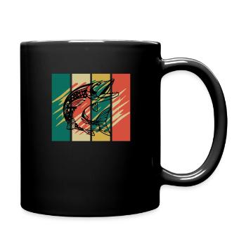 Pêche pêche brocher Pike - Mug uni - noir - Droite
