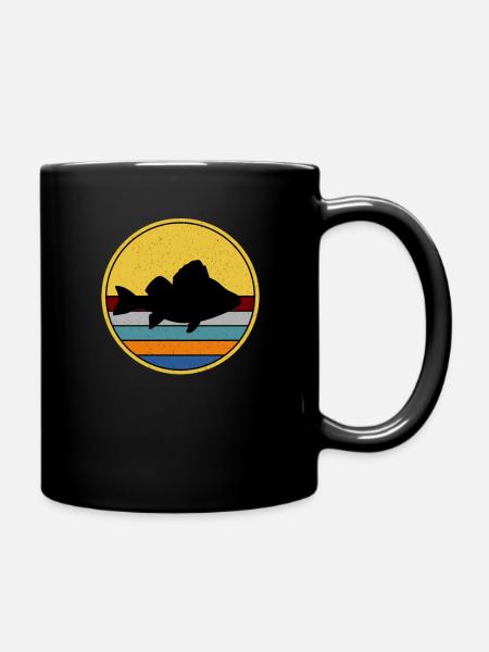 Barsch Angeln Fisch Angler Barsch angeln - Tasse einfarbig - Schwarz