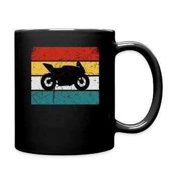 Motorcycle Biker Motorcycles Cross - Full Colour Mug - black - Right