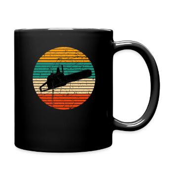 Bûcheron forestier bois scie à chaîne - Mug uni - noir - Droite
