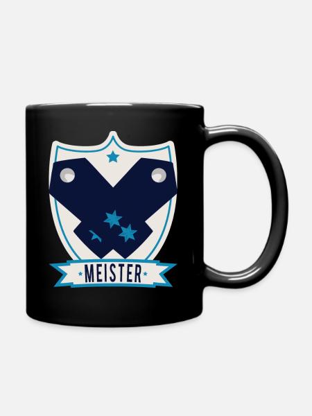 Polizei Schulterklappen Beförderung Geschenk - Tasse einfarbig - Schwarz