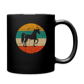 Einhorn Unicorn Einhörner - Tasse einfarbig - Schwarz - Rechts