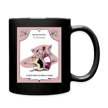 L’Amour pour les amateurs de vin - Mug uni - noir - Droite
