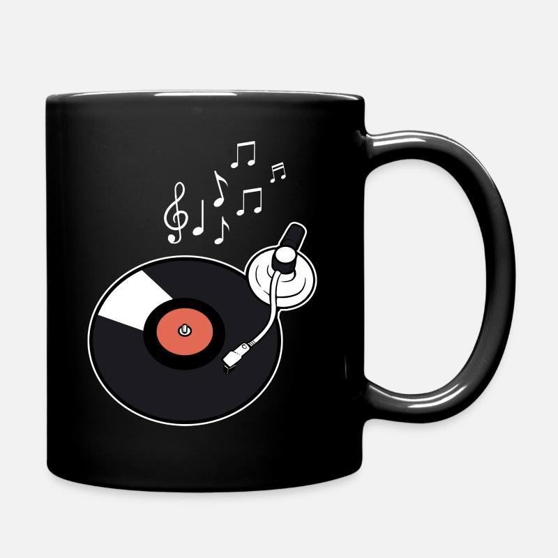 Schallplattenspieler - Tasse einfarbig - Schwarz