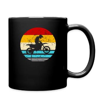 Motorcross Kinder - Tasse einfarbig - Schwarz - Rechts