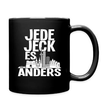 Köln Sprüche Kölsch Heimatliebe Veedel - Tasse einfarbig - Schwarz - Rechts