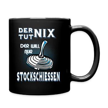 stockschießen stockschütze stocksport eisstock - Tasse einfarbig - Schwarz - Rechts