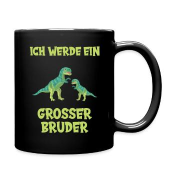Ich werde großer Bruder - Tasse einfarbig - Schwarz - Rechts