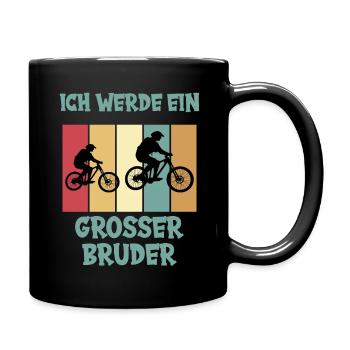 Ich werde großer Bruder - Tasse einfarbig - Schwarz - Rechts