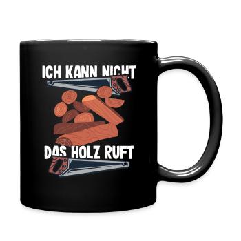 Handwerker Holzfäller Forstwirt Forstarbeiter - Tasse einfarbig - Schwarz - Rechts
