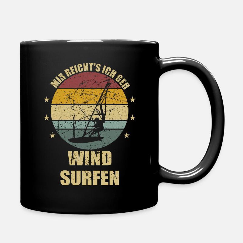 Mir reichts ich geh Windsurfen Bester Windsurfer - Tasse einfarbig - Schwarz