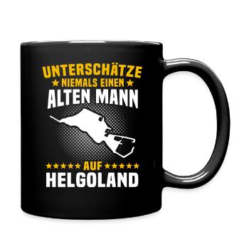 Helgoland Mann Helgoländer Insel - Tasse einfarbig - Schwarz - Rechts