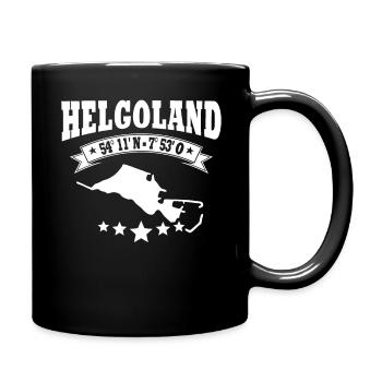 Helgoland Insel Koordinaten Helgoländer - Tasse einfarbig - Schwarz - Rechts