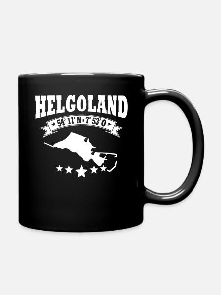 Helgoland Insel Koordinaten Helgoländer - Tasse einfarbig - Schwarz