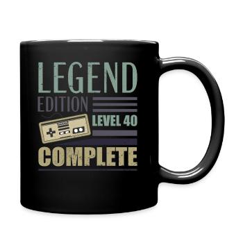 Level 40 - Full Colour Mug - black - Right