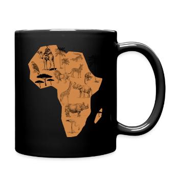 Afrique Animaux - Mug uni - noir - Droite