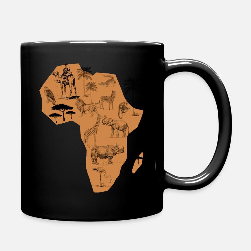 Africa Animals - Full Colour Mug - black