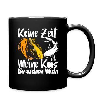 Koi Karpfen Fisch Teich Geschenk - Tasse einfarbig - Schwarz - Rechts