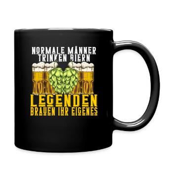 Bierbrauer Bierbrauen Bier Geschenk - Tasse einfarbig - Schwarz - Rechts