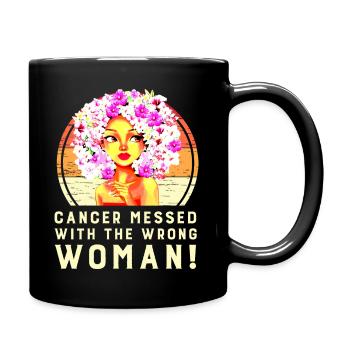 Femme vaincre le cancer maladie - Mug uni - noir - Droite