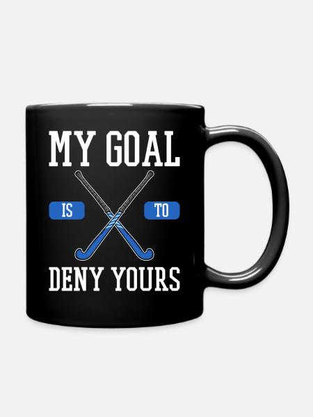 Field hockey goalie gift - Full Colour Mug - black