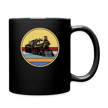 Train modélisé à vapeur train train locomotive - Mug uni - noir - Droite